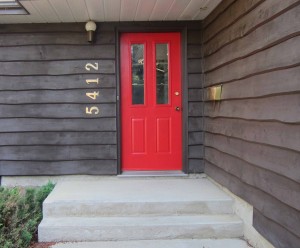 Our new red front door!