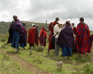 Shopping at the Maasai village