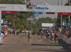Tour of Alberta Stage 1 Finish Line