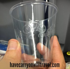 Glass on our KLM flight