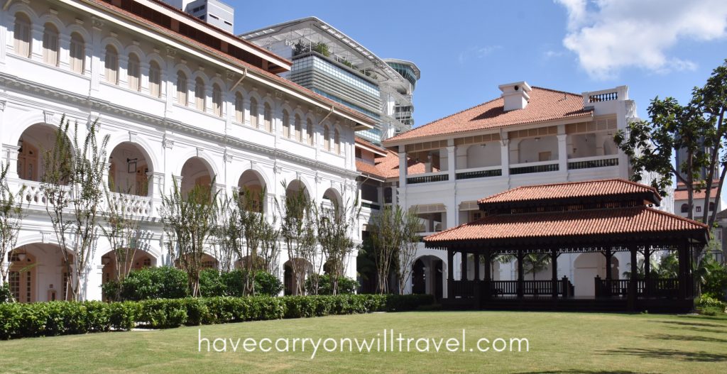 Inner courtyard of the Raffles Hotel, Singapore