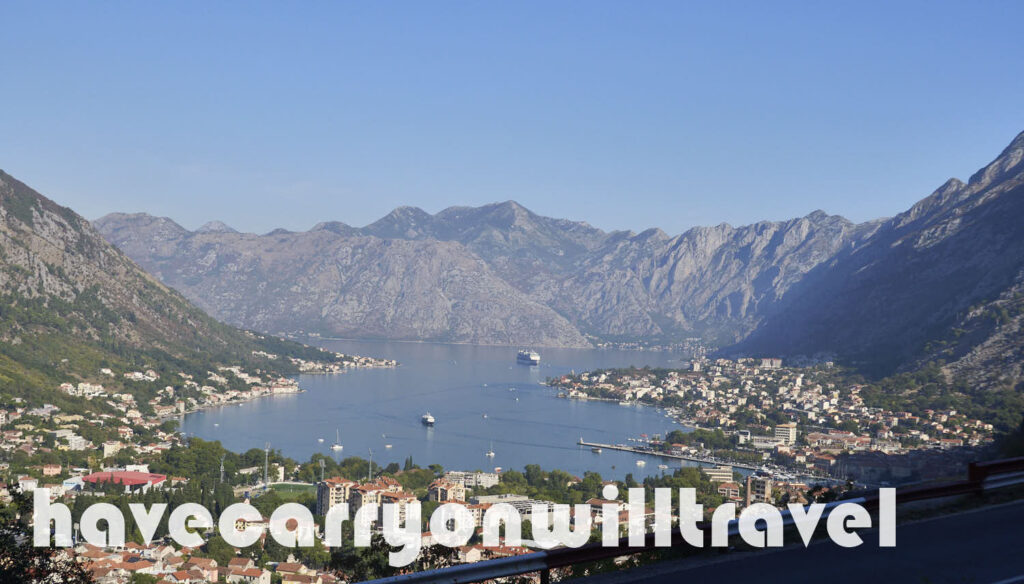 Kotor from high up the mountain
